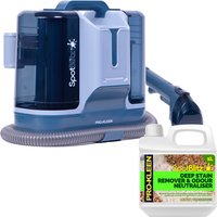 Carpet Washer, Spot Cleaner And Vacuum - SIlver / Carpet Cleaning Machine, 5 Attachments & Deep Stain Lemon Carpet Shampoo