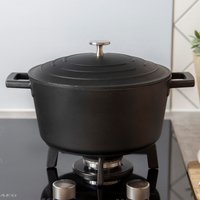 MasterClass Cast Aluminium 4 Litre Casserole Dish - Black