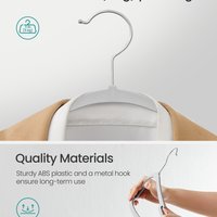 Heavy-Duty Plastic Coat Hangers, Pack of 30 - Grey