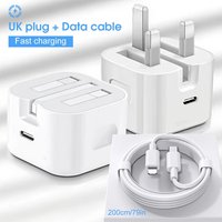 20W USB C to iPhone Fast Charging Cable - white