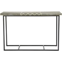 Boho Mango Wood with Bone Inlay Console Table - Black