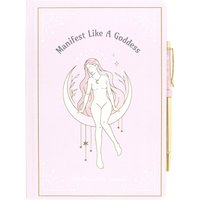Goddess Energy A5 Journal and Rose Quartz Crystal Pen - Pink