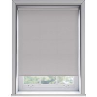 No Drill Thermal Blackout Roller Blind (170cm Drop) - Light Grey / 80cm