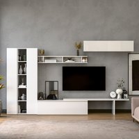 Ghent Wall Mounted Entertainment Center - High gloss White