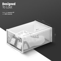 Stackable Shoe Storage Boxes - White