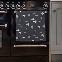 Christmas Winter Forest Kitchen Towel - Black