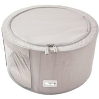 Periea Abby Folding Round Storage Box with Collapsible Steel Frames - Grey / 21l