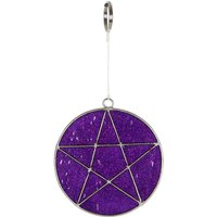 Mystical Pentagram Suncatcher - Purple