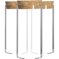 Glass Storage Jar with Cork Lid - 110ml - Clear / 3