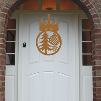 Christmas Tree Front Door Sign - Gold