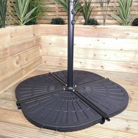 14kg Black Hanging Banana Cantilever Garden Parasol Base Weight - Black / 4