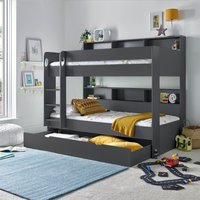 Bedmaster, Olly Onyx Grey Storage Bunk Bed - Grey Bedmaster, Olly Onyx Grey Storage Bunk Bed - Grey