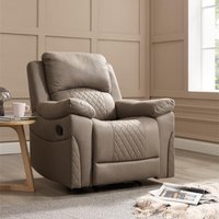 GRS, Reed Manual Recliner Sofa Range - Light Brown Faux Leather GRS, Reed Manual Recliner Sofa Range - Light Brown Faux Leather