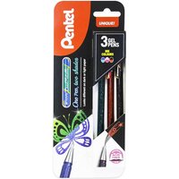 Pentel K110 Hybrid Dual Metallic Gel Ink Pens - 3 Colours - Multi-colour