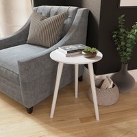 Round Side Table - White