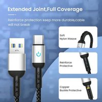 USB To Type C Fast Charging Cable - Black / 2m