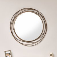 Large Antique Gold Swirl Wall Mirror - 88cm x 85cm - Gold