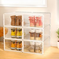 12Pcs Dustproof Shoe Storage Box - White / 33.5cm