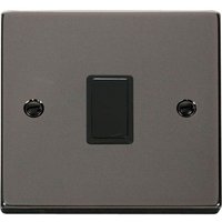 Black Nickel 1 Gang 20A DP Switch - Black Nickel