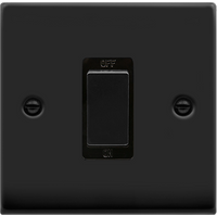 Matt Black 1 Gang Ingot Size 45A Switch - Matt Black