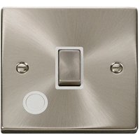 Satin Brushed Chrome 1 Gang 20A Ingot DP Switch With Flex - White