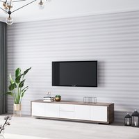 Modern Simple Striped Wallpaper Roll - Grey and White