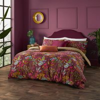 Viranai Exotic Floral Duvet Cover Set - Cerise / Double