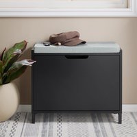 Flip drawers Shoe Cabinet Unit - Black / 1