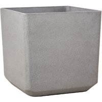Grey Square Volcanic Stone and Resin Composite Planter - Grey