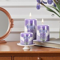 3 Pieces Scented Candle Set - Purple / Cylindrical
