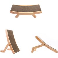 Kidkid Cat Scratcher Bed Reusable and Multi-Functional - Natural Wood Colour