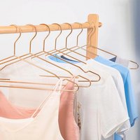 Clothes Hangers Set Metal Non-Slip Rustproof - Rose Gold