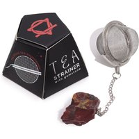 Raw Crystal Gemstone Tea Strainer Mookaite - Red
