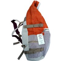 Hemp Trekking Rolling Backpack - Sunset Orange, Durable Stylish Travel Bag - Orange