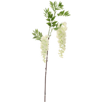 Artificial Wisteria Spray (2-Headed) - White