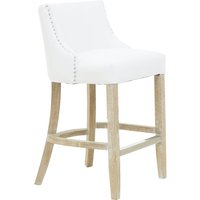 Kensington Townhouse Stud Detail Bar Chair - White