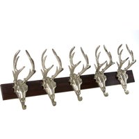 5 Stag Head Hanger - Silver