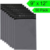 Extra Strong 60 Micron Self Seal Mail Bags - Set of 50 - Grey / 9in