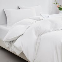 Egyptian Cotton 400 Thread Count Duvet Cover Set - White / 260cm