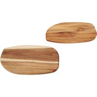 Kora Acacia Set Of 2 Serving And Chopping Board - Natural