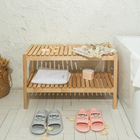 HMD Solid Wood Birch Shoe Racks - Natural
