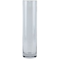 Clear Glass Cylinder Vase 40cm - Clear