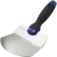 Faithfull, Soft-Grip Curved Blade Bucket Trowel, 165mm, Stainless Steel - Blue