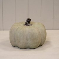 KDMD Dusty Green Medium Ceramic Pumpkin Ornament in Pale Green