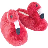 Ladies Novelty Soft Soled Flamingo Slippers - Pink