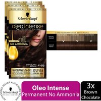 Schwarzkopf Oleo Intense 4-86 Chocolate Brown Permanent Oil Colour - Buy3 - 4-86 Chocolate Brown / 3