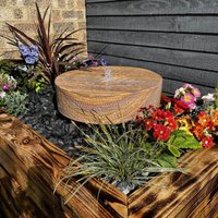 Sandstone Millstone 50cm Natural Stone Water Feature - Grey
