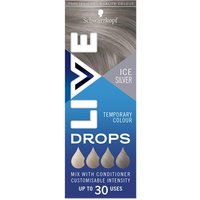 Schwarzkopf LIVE Colour Drops Semi-Permanent Hair Dye Ice Silver - 3
