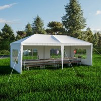 BIRCHTREE, BIRCHTREE Gazebo PE 3X6M PEG02 - White BIRCHTREE, BIRCHTREE Gazebo PE 3X6M PEG02 - White