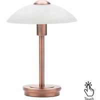 Alabaster Shade Touch Table Lamp - Antique Copper